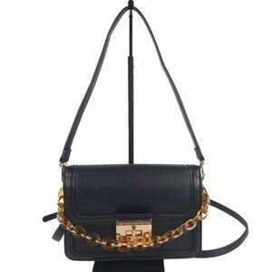 NWT‎ ALDO Faux Leather Toggle Closure Shoulder Bag & Crossbody Chain Detail